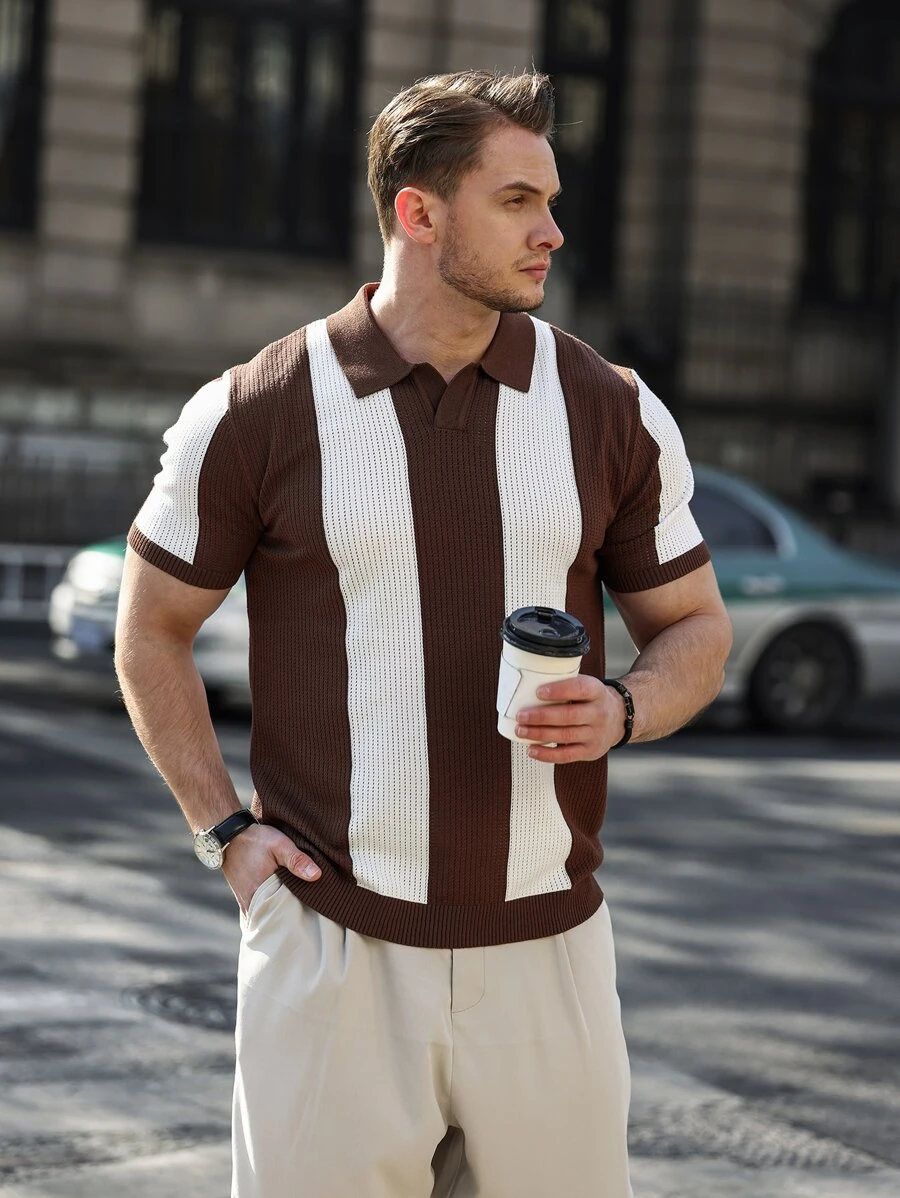 Manfinity Homme Men Two Tone Knit Top - Multicolor - View 1