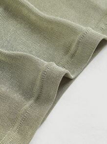 SHEIN MOD Top de tirantes unicolor pecho con fruncido - Verde Oliva - Ver 4