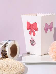 1 rollo Pegatina de regalo con estampado floral con slogan - Multicolor - Ver 1