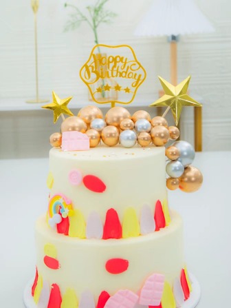 زخارف الكيك ميتالك بتصميم كرة 20 قطعة