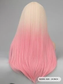 Long Straight Synthetic Wig With Bangs - Multicolor - View 2