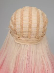 Long Straight Synthetic Wig With Bangs - Multicolor - View 8