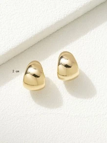 Bông tai vòng bít tối giản - Vàng - Xem 4