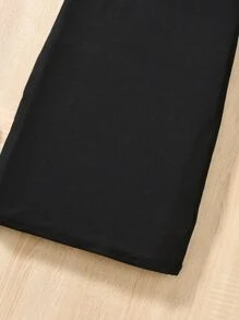 SHEIN Explorewe 青少年女孩拼接花卉圖案網紗泡泡袖連衣裙