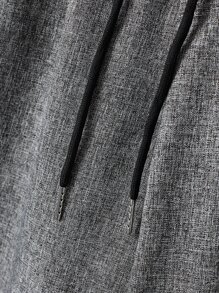 Manfinity Homme Hombres Camisa unicolor con botón con pantalones sin camiseta - Gris - Ver 3