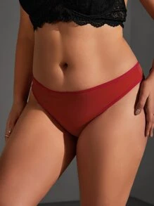 Bragas con encaje floral con diseño de lazo - Burdeos - Ver 2