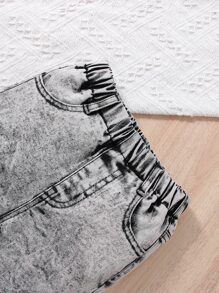 Toddler Boys Ripped Straight Leg Jeans - Light Grey - View 4