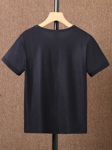 Boys Expression & Letter Graphic Tee - Black - View 2