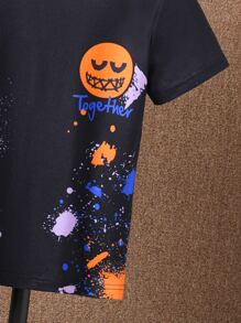 Boys Expression & Letter Graphic Tee - Black - View 4