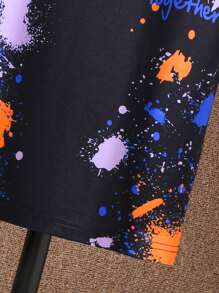 Boys Expression & Letter Graphic Tee - Black - View 5