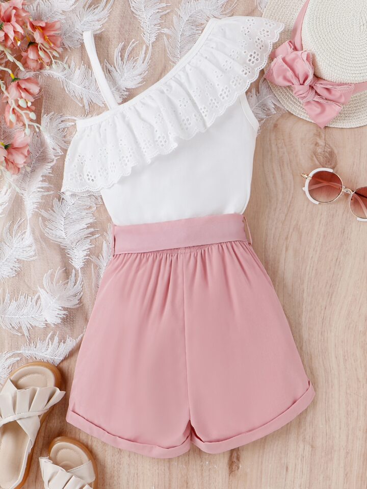 パンツ rurumu: 23ss shirring frill short-PT rurumu:（ルルムウ）の「Remneh by rurumu:/レムネ バイ