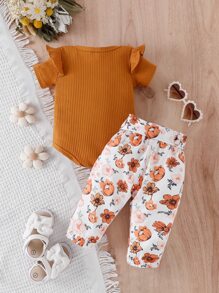 Bộ đồ Em bé Nút Xù Gân đan Hoa - Nhiều màu - Xem 2