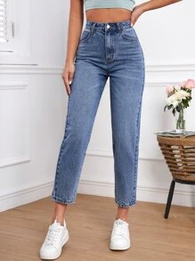 SHEIN Frenchy 高腰牛仔褲