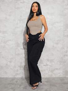 SHEIN SXY Summer;Asymmetrical Hem Tank Top