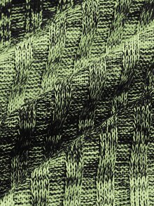 SHEIN ICON Áo thun nữ Xù nhỏ Khối Màu Sọc Giải trí - màu xanh lá - Xem 4