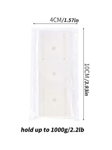 1 Cái No-Punch Ổ Cắm Dây Tổ Chức Treo Tường Hộ Gia Đình Điện Dải Giá Đỡ - trắng - Xem 2