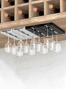 1pc Random Hanging Wine Glass Rack, Cabinet Hanging Goblet Holder For Kitchen