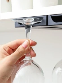 1pc Random Hanging Wine Glass Rack, Cabinet Hanging Goblet Holder For Kitchen