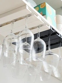 1pc Random Hanging Wine Glass Rack, Cabinet Hanging Goblet Holder For Kitchen
