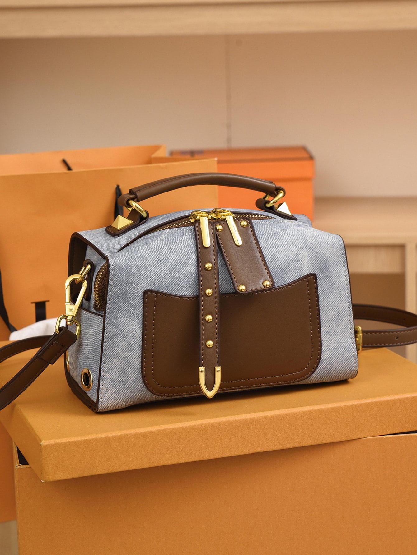 yating 1 قطعة (22x13x11 سم) حقيبة كتف يدوية فاخرة...