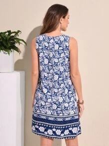 EMERY ROSE Floral Print Tank Dress - Multicolor - View 3