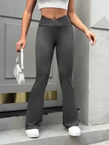 Muchica Pantalones acampanados unicolor - Gris Oscuro - Ver 3