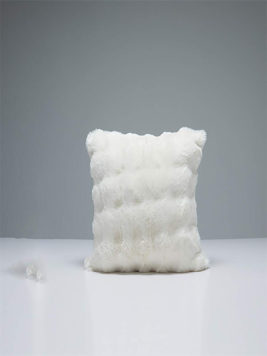 Solid Plush Decorative Pillow - Multicolor - View 1