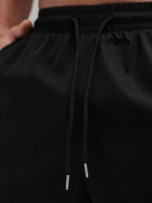 Manfinity Homme 男士束口寬鬆貨物褲 - 黑色 - 查看 8