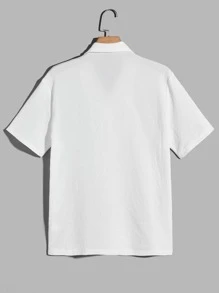 Manfinity VCAY Men Button Front Shirt & Drawstring Waist Shorts - Multicolor - View 3