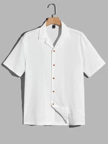 Manfinity VCAY Men Button Front Shirt & Drawstring Waist Shorts - Multicolor - View 8