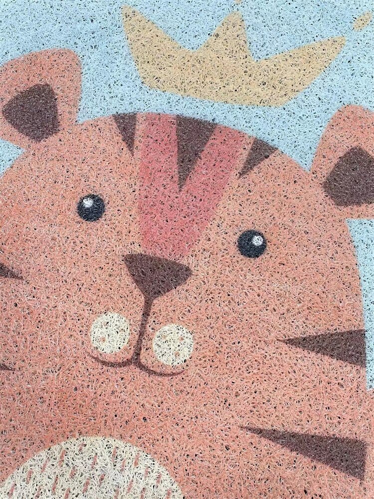 Blue Cartoon Tiger Floor Mat,Wear-resistant Shock-absorbing Non-slip Rug - Multicolor - View 6