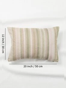 1 pieza Funda de almohada lumbar sin relleno con patrón geométrico - Multicolor - Ver 2