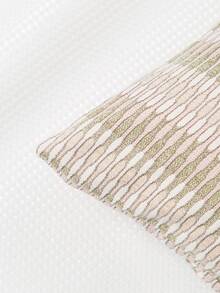 1 pieza Funda de almohada lumbar sin relleno con patrón geométrico - Multicolor - Ver 4