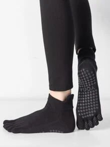 1 par de calcetines deportivos antideslizantes para exteriores - Negro - Ver 7