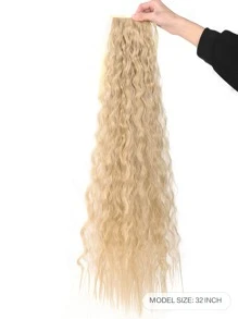 Extra Long Curly Ponytail Synthetic Hair Extension - Multicolor - View 2