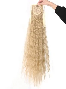 Extra Long Curly Ponytail Synthetic Hair Extension - Multicolor - View 5
