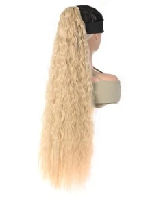 Extra Long Curly Ponytail Synthetic Hair Extension - Multicolor - View 6