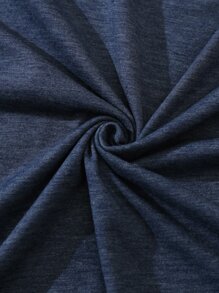 SHEIN LUNE Dandelion And Slogan Graphic Tee - Navy Blue - View 3