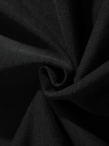 Manfinity Men Slogan Graphic Drawstring Thermal Lined Hoodie - Black - View 4