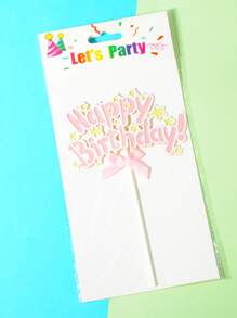 Decoración de pastel con estrella & con diseño de letra de cumpleaños - Multicolor - Ver 3