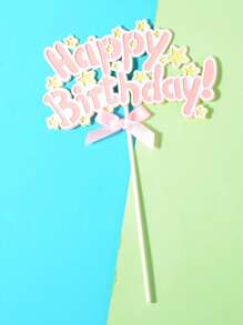 Decoración de pastel con estrella & con diseño de letra de cumpleaños - Multicolor - Ver 5