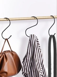 2pcs S Shaped Iron Wall Hook - Black - View 4