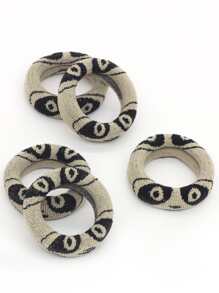 5pcs Panda Pattern Hair Tie - Multicolor - View 2