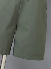 Boys Striped Print Bow Front Shirt & Trousers - Multicolor - View 3