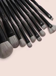 15 piezas Juego de brochas de maquillaje Brocha de corrector Brocha de rubor Brocha de polvo Brocha de sombra de ojos Brocha de iluminador Brocha de base Herramientas de belleza cosméticas, Juego de brochas, Juego de brochas de maquillaje, Juego de maquillaje completo, Juego de brochas de maquillaje, Kit de maquillaje completo, Juego de brochas, Juego de brochas de maquillaje, Juego de regalo de maquillaje - Negro - Ver 2