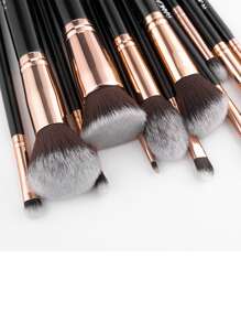 RANCAI 12pcs/Set Makeup Brush Kit With Black Pu Case, Beauty Tools With Storage Bucket,Brush Set,Makeup Brush Kit,Make Up Brush Set,Make Up Set Complete,Makeup Brush Set,Complete Makeup Kit,Brush Kit,Brushes Makeup Set,Makeup Gift Set,Set - Black - View 6