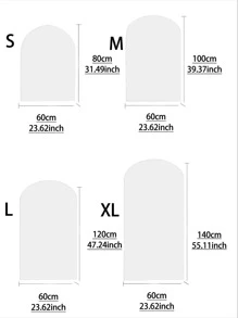 3pcs Solid Clothing Cover - White - View 2