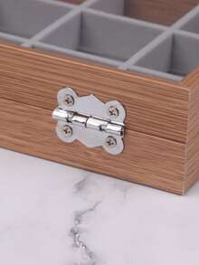 1pc Clear Jewelry Storage Box - Brown - View 4