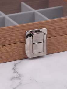 1pc Clear Jewelry Storage Box - Brown - View 7