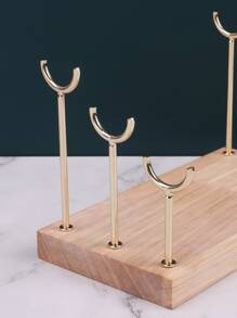 1入組木頭環形展示架 - 紫色 - 查看 4